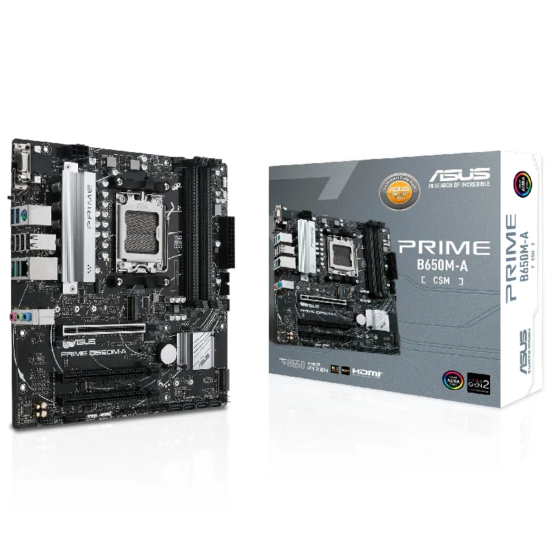 ASUS PRIME B650M-A-CSM AMD Ryzen AM5 DDR5 Micro ATX Desktop Motherboard