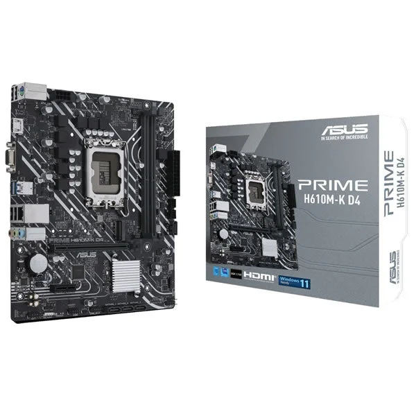 ASUS PRIME H610M-K D4 Intel Socket LGA1700 Motherboard