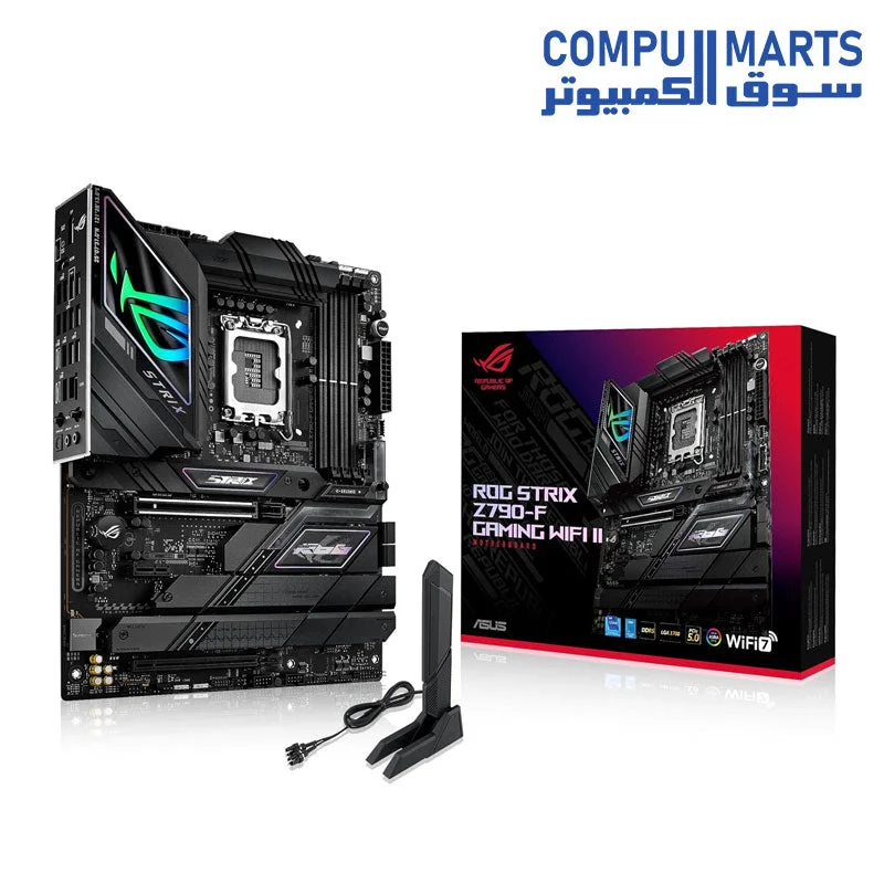 ASUS ROG Strix Z790-F Gaming WiFi II LGA 1700(Intel 14th &13th & 12th Gen) ATX gaming motherboard(DDR5,2.5 Gb LAN,5XM.2 slots,PCIe 5.0 x16,WiFi 7,front-panel connector with PD 3.0 up to 30W)