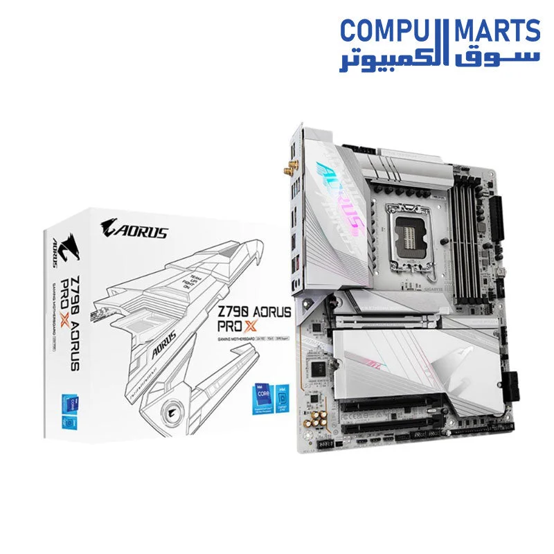 GIGABYTE Z790 AORUS PRO X LGA 1700 ATX DDR5 Motherboard — 5* M.2, PCIe 5.0, USB 3.2 Type-C, Wi-Fi 7, 5GbE LAN, Q-Flash Plus, EZ-Latch Plus