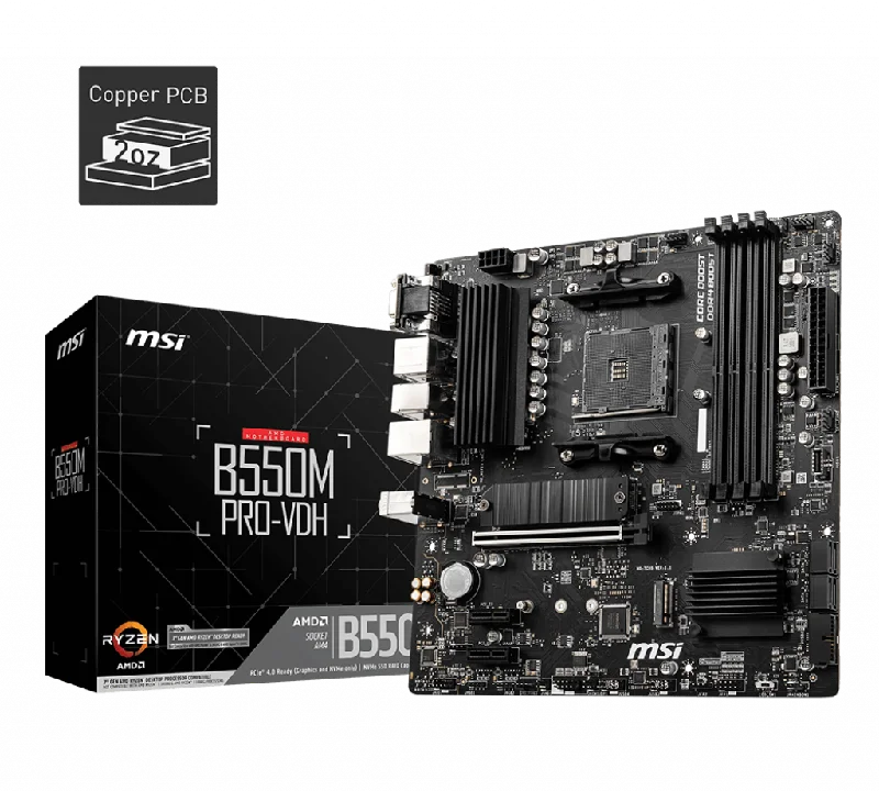 MSI B550M PRO VDH AMD AM4 MOTHERBOARD