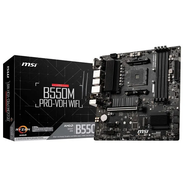 MSI B550M PRO-VDH WIFI AMD AM4 MATX Gaming Motherboard