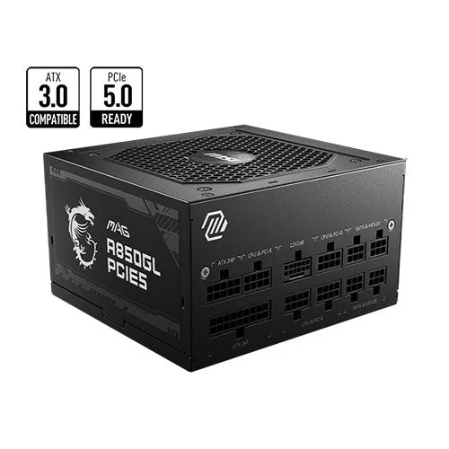 MSI MAG A850GL PCIE5 850Watts 80+ GOLD Full Modular PSU