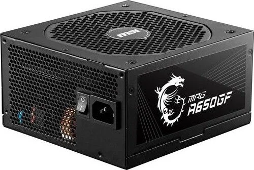 MSI MPG A650GF 650W 80+ Gold Modular, 4 x PCIe Connectors PSU, 140mm Cooling Fan, Intel ATX12V