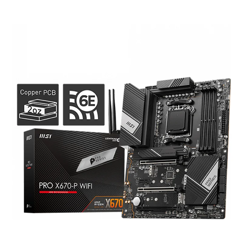 MSi PRO X670-P WIFI AMD Ryzen 7000 AM5 ATX Business Motherboard