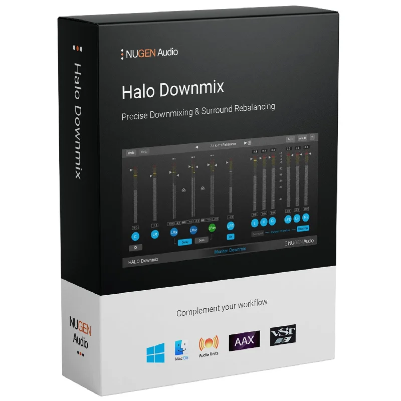 NUGEN Audio Halo Downmix - 5.1/7.1 to Stereo Converter Plugin with 3D Extension (VST/AU/AAX)