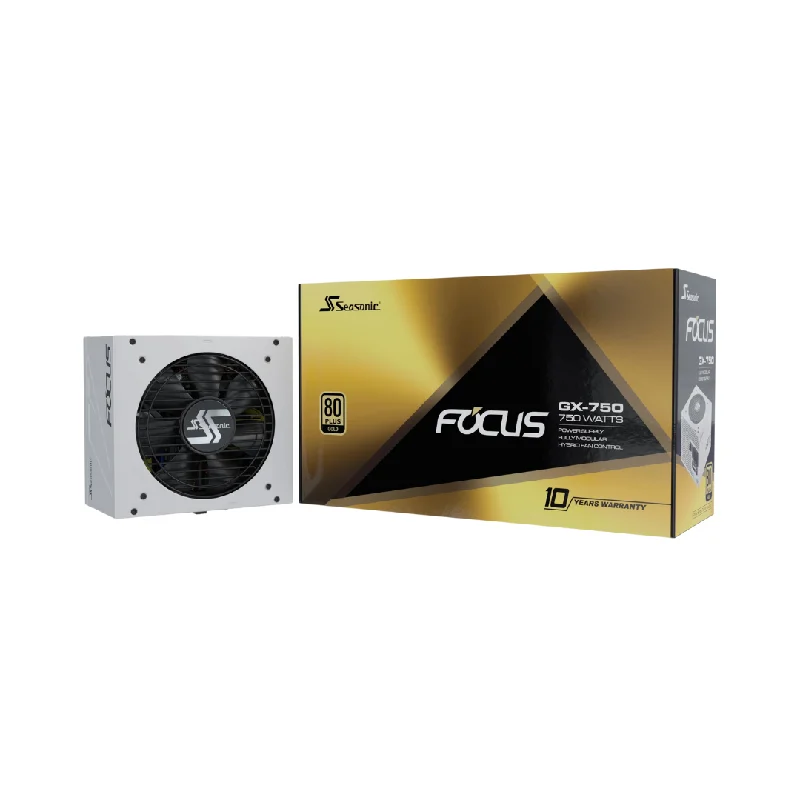 Seasonic Focus GX-750 GOLD 750W ATX 3.0 (White) 80+ Full Modular SSR-750FX WHITE