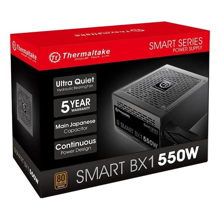 THERMALTAKE SMART BX1 550W 80PLUS BRONZE NON MODULAR SMPS PS-SPD-0550NNSABD-1