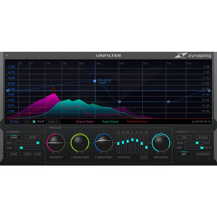 Zynaptiq UF1 Unfilter - Filtering Effect Removal Plugin (VST/AU/AAX/RTAS)
