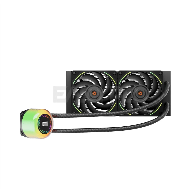 1stplayer CC240 ARGB AIO CPU Liquid Cooler w/ Temp Display Black