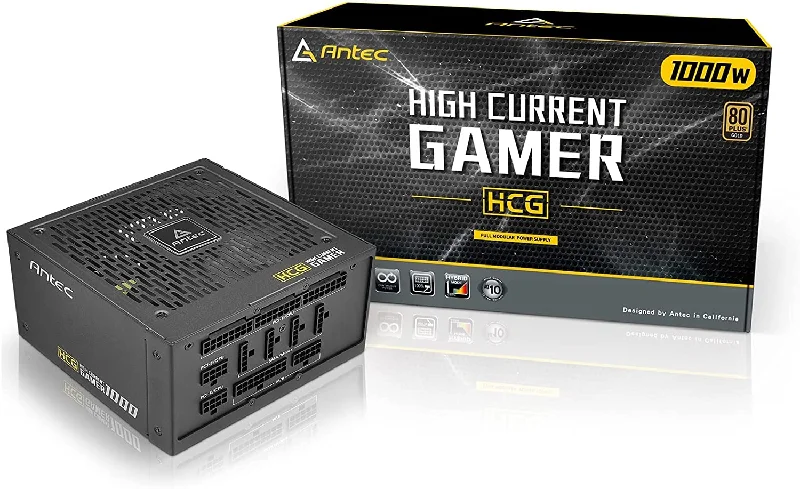 Antec HCG1000 1000W Gold Power Supply, Fully Modular PSU, Continuous, Phasewave, 80+ Gold High Current Gamer PSU