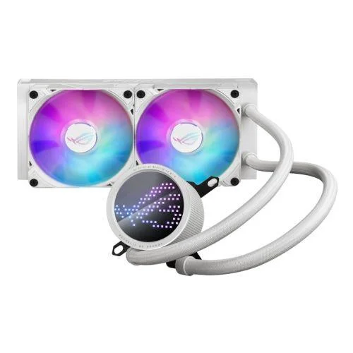 Asus ROG Ryuo III 240 ARGB 240mm Liquid CPU Cooler, 8th Gen Asetek Pump, 2 x ARGB Fans, Anime Matrix LED Display, White Edition