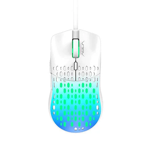 AULA Wind S11 Pro ( Green-Blue / Orange / Pink ) 6Keys Wired Gaming Mouse