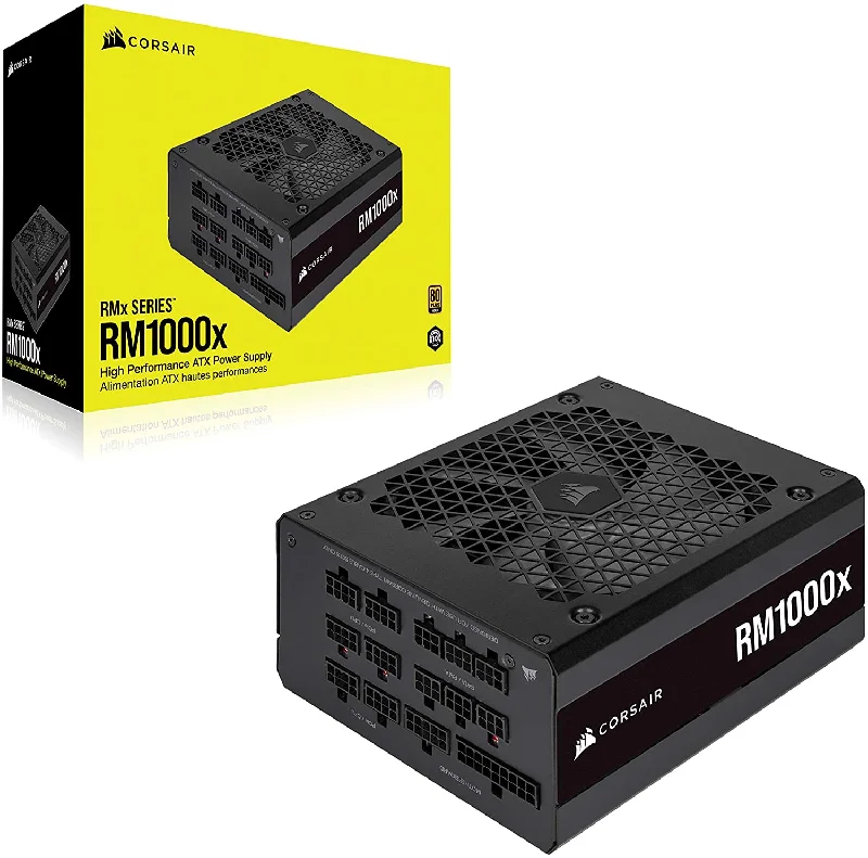 Corsair 1000W Enthusiast RMx Series RM1000X V2 PSU, Magnetic Levitation Fan, Fully Modular, 80+ Gold