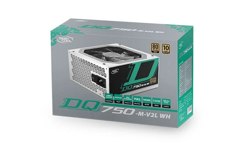 DEEPCOOL 750W DQ750-M V2L 80 PLUS WHITE GOLD FULLY MODULAR SMPS