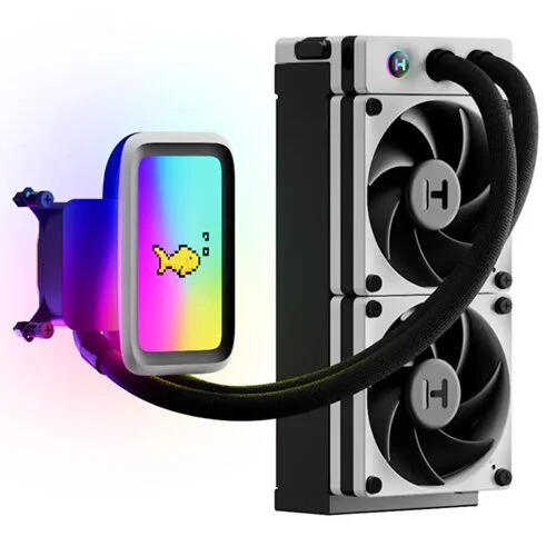 HYTE THICC Q60 240mm IPS Display White AIO CPU Liquid Cooler