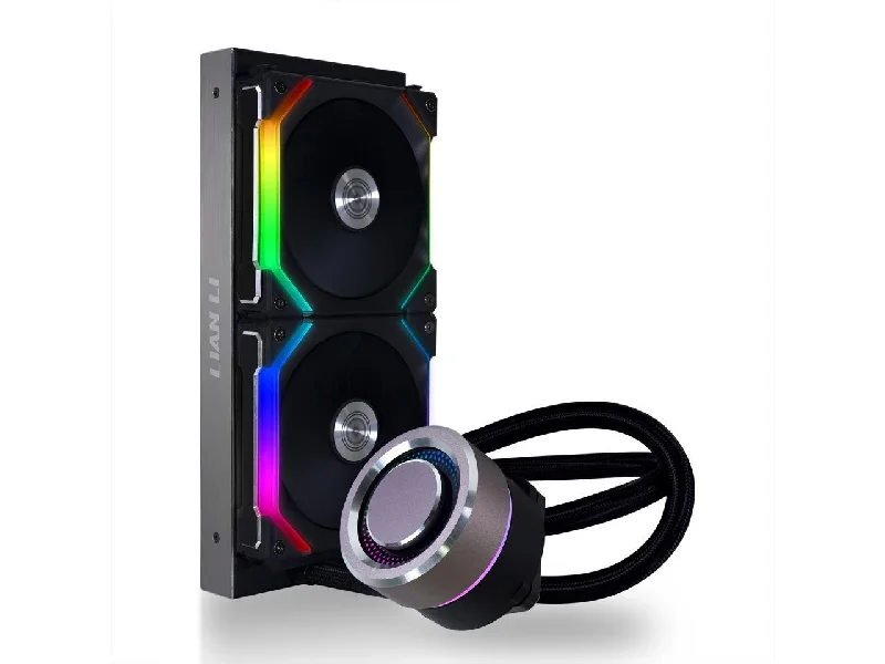 Lian Li Galahad Aio 240 Rgb Uni Fan Sl120 Edition Black , Dual 120Mm Addressable Rgb Fans Aio Cpu Liquid Cooler----Ga-240Slb