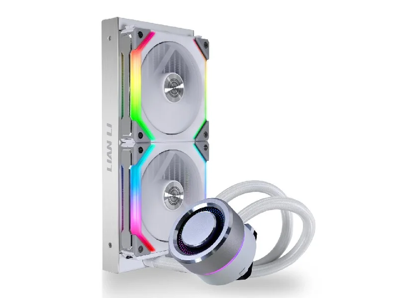 Lian Li Galahad Aio 240 Rgb Uni Fan Sl120 Edition White, Dual 120Mm Addressable Rgb Fans Aio Cpu Liquid Cooler----Ga-240Sla