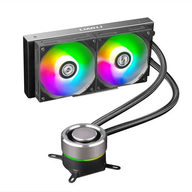 Lian Li Galahad Aio240 Rgb Black - Dual 120Mm Addressable Rgb Fans Aio Cpu Liquid Cooler - Ga240B