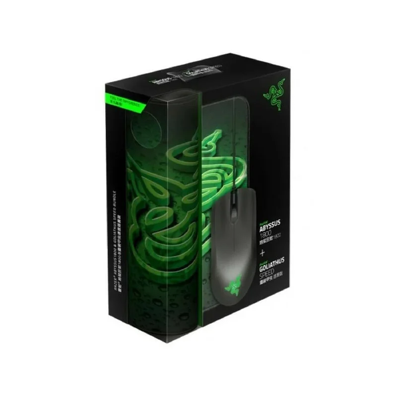 RAZER ABYSSUS 1800 Ergonomic Gaming Mouse + GOLIATHUS SPEED Mousemat Bundle