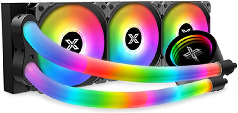 Xigmatek Neon Aqua 360 ARGB Black CPU Liquid Cooler, 360mm Radiator Support, 120mm Fan Size, 1800RPM Fan Speed, 82.2 CFM Air Flow, ARGB Tube, Support LGA 1700/1200/AM5/AM4 Socket