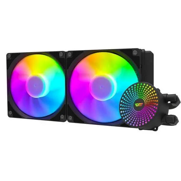 DarkFlash Radiant DC240 ARGB AIO CPU Liquid Cooler – Black